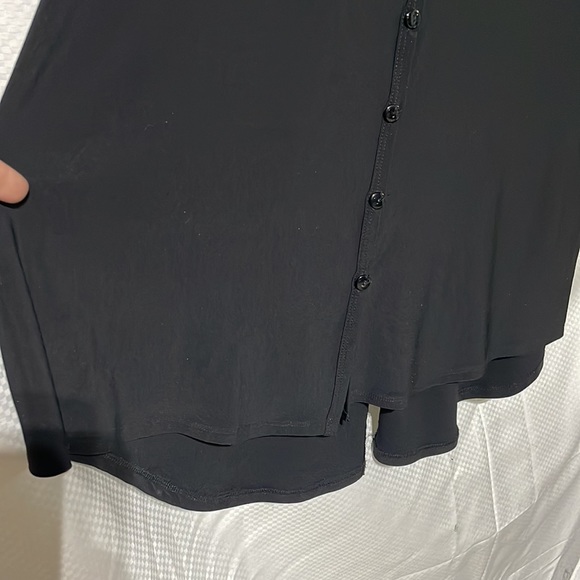 Ciara Sunwoo xl black button down lightweight jacket rear slit nwot - Picture 7 of 10